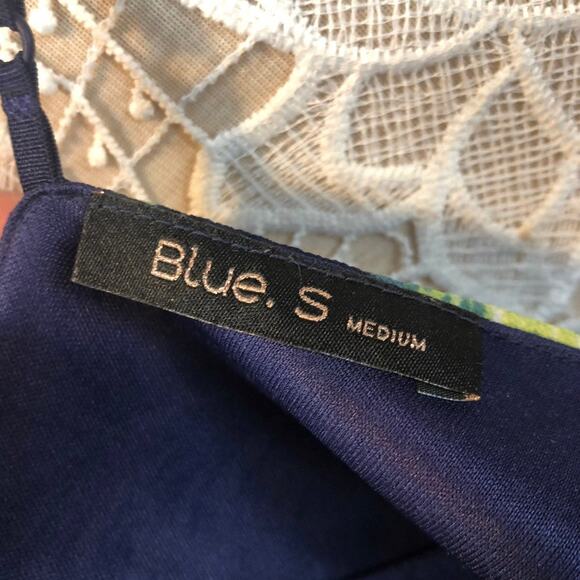 Tropical sleevless maxi dress criss cross straps size medium - Picture 12 of 15